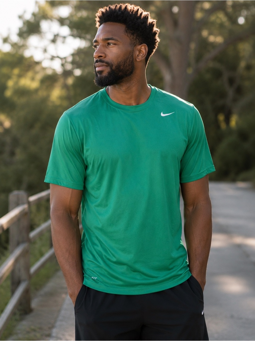 Nike Dri-FIT Green Athletic T-Shirt Men’s XXL Moisture Wicking Active Gym tee